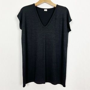 NWOT Aritzia Wilfred Free XS Black V-Neck Tunic Top‎